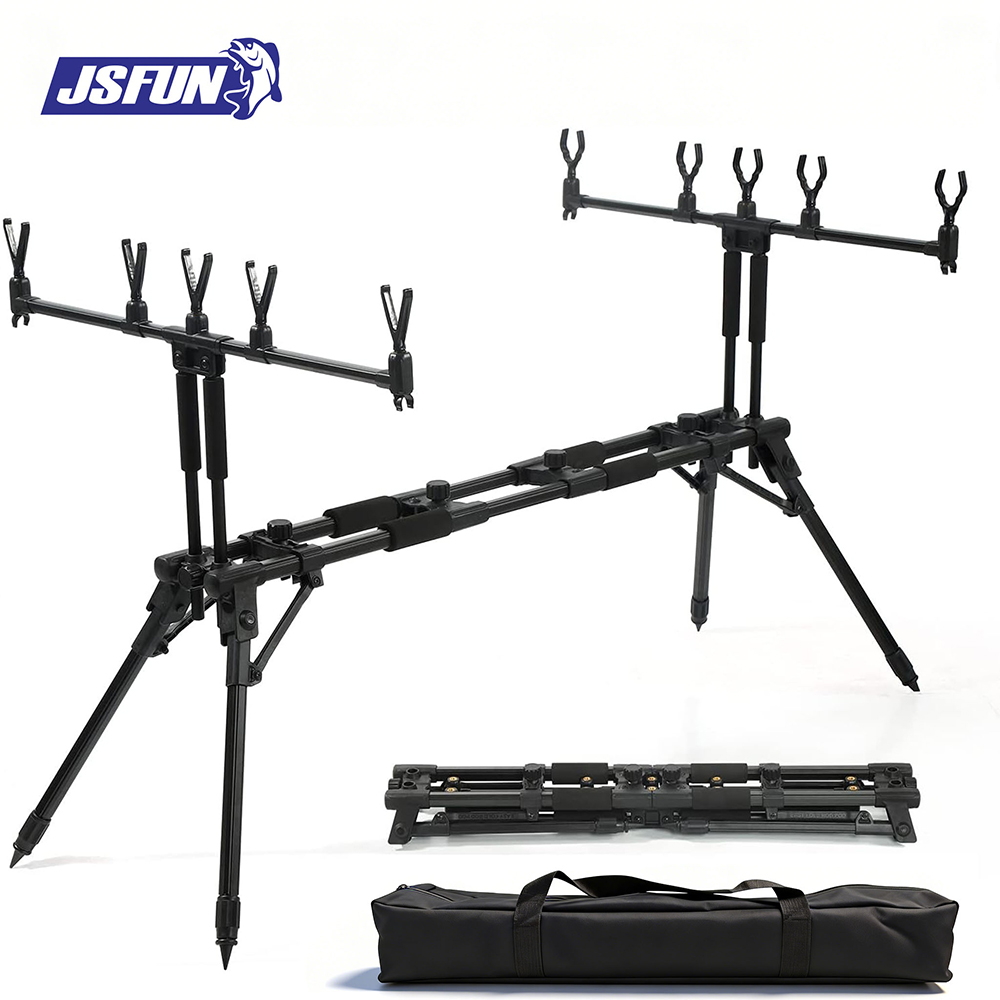 JSFUN  Adjustable 5-Rod Fishin - Fishing Rod Pod recension och pris
